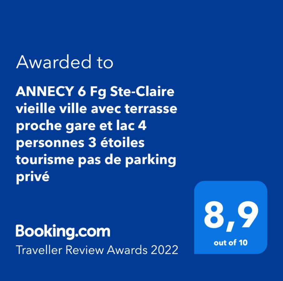 ANNECY Sainte Claire vieille ville 38m2 Terrasse proche gare et lac 4 pers 3 étoiles Esterno foto